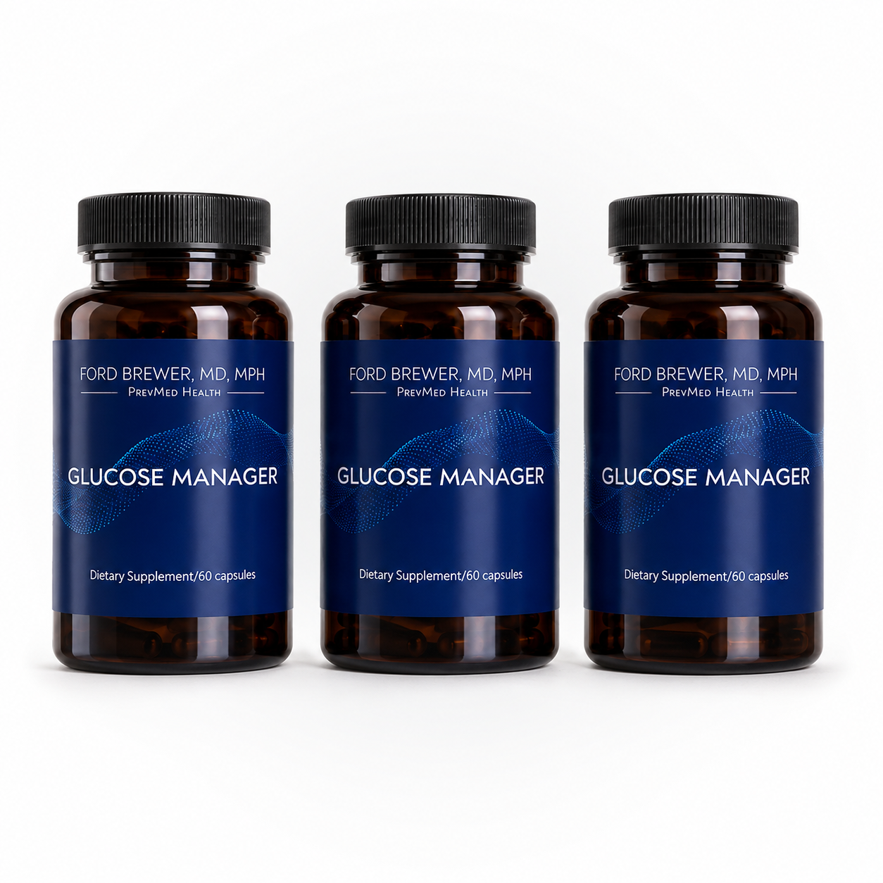 Three bottles of Glucose Manager
