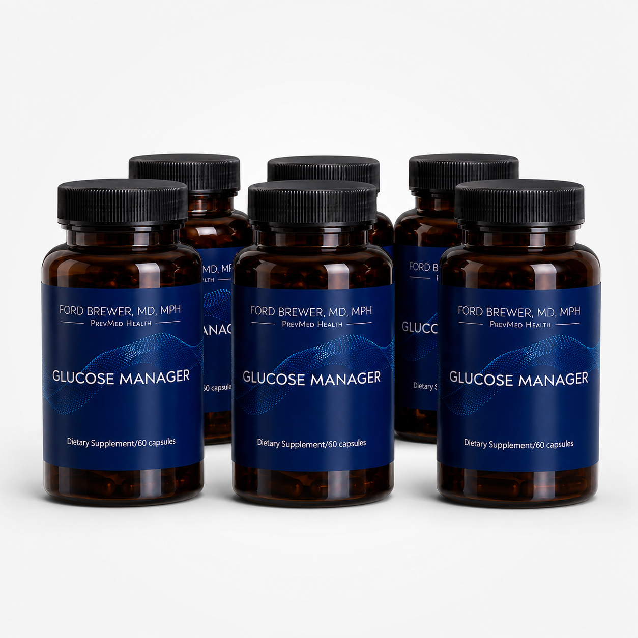 Six bottles of Glucose Manager
